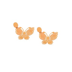 SOHI Women's Gold Butterfly Drop Earrings - 1 of 3