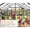 AMERLIFE 12x13.5x9 FT Polycarbonate Greenhouse with Quick Connector Fast Assembly, Swing 2 Doors - 4 of 4