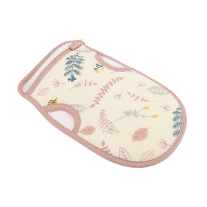 Unique Bargains Double Side Fingerless Shower Gloves 8.66"×5.43" Pink 1 Pc - 1 of 3