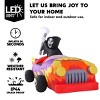Joyfy 8 FT Long Halloween Inflatable Outdoor Decoration, Grim Reaper Driving Car Inflatable with LEDs for Halloween Party Garden Lawn Outdoor Decor - 3 of 4