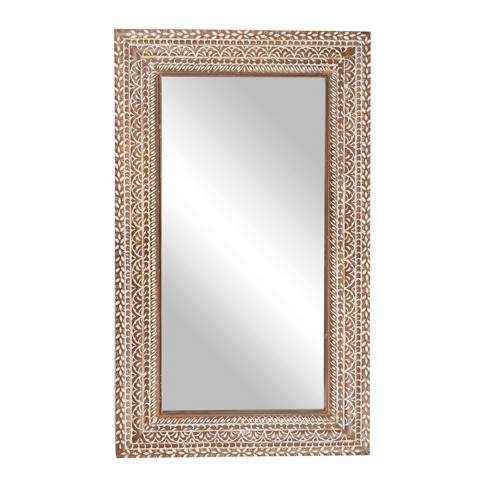 Contemporary Wood Oval Wall Mirror Gold - Olivia & May : Target