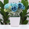 Unique Bargains Fake Plants Rose Plastic 2.95"x2.95"x7.48" 1 Pc - 2 of 4