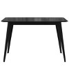 47" Mid-Century Modern Dining Table with Solid Wood Legs,Rectangular Kitchen Table for 4-Baofuwish - 3 of 4