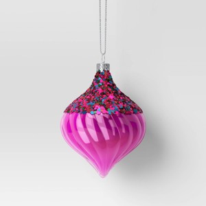 Christmas Swirl Onion Hot Pink Ornament - Wondershop™ - 1 of 3