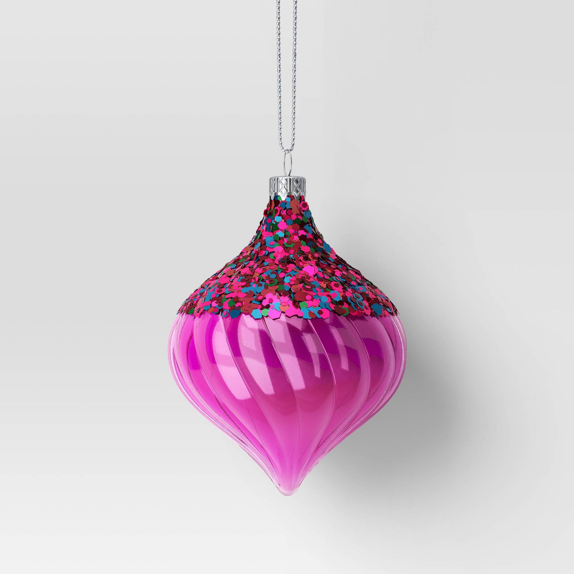 Christmas Swirl Onion Hot Pink Ornament - Wondershop™