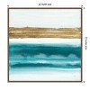 Amanti Art Abstract Gold Emerald Beach III by Chris Paschke Canvas Wall Art Print Framed 22 x 22-in. - 4 of 4