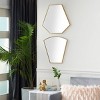 Contemporary Metal Wall Mirror Gold Set of 2: Geometric Design, Indoor Decor - CosmoLiving by Cosmopolitan - 2 of 4