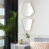 Contemporary Metal Wall Mirror Gold Set of 2: Geometric Design, Indoor Decor - CosmoLiving by Cosmopolitan - image 2 of 4