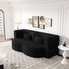 NicBex Modern Floor Sofa Bed with 2 Pillows, Foldable Sleeper Sofa, Teddy Fabric Convertible Sofa, Space-Saving Couch for Living Room, Loveseat Sofa - 4 of 4