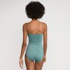 Lands' End Women's Slender Suit Shine Bandeau Tummy Control Chlorine Resistant High Leg One Piece Swimsuit - 2 of 4
