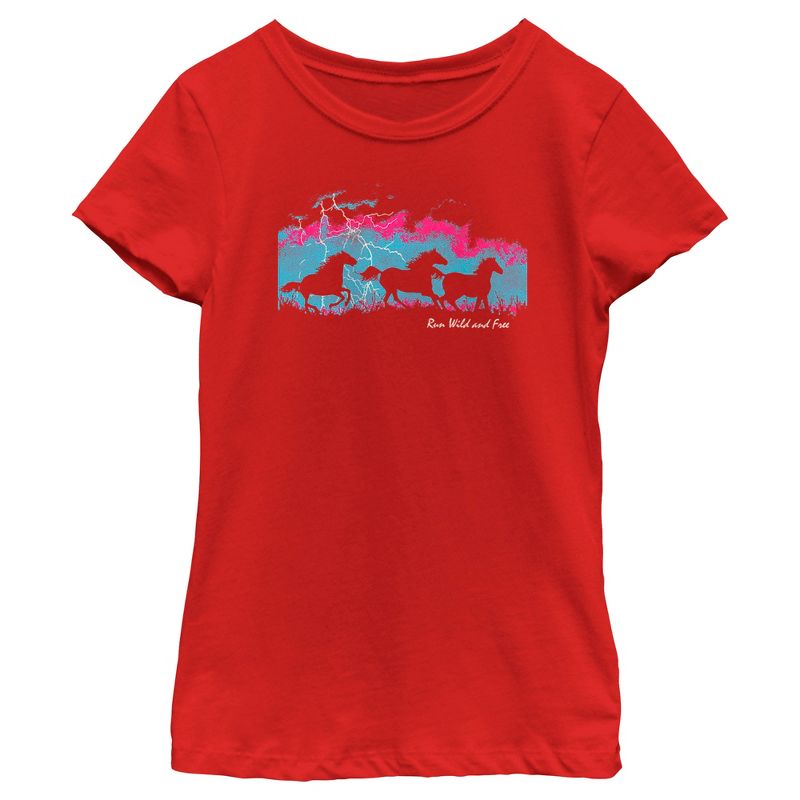 Girl's Lost Gods Run Wild and Free T-Shirt, 1 of 6