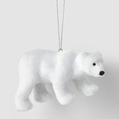 Faux Fur Polar Bear Christmas Tree Ornament - Wondershop&#8482;