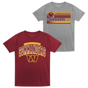 NFL Washington Commanders Toddler Boys' Gray 2pk T-Shirt - 1 of 3