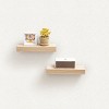 SEVOBAL Decorative Bookshelf Floating Decorative Wall Shelf Wall Mounted Wood Shelves Hanging Decor Shelf Wall Decor Shelf, Beige, 11.81"*3.94"*1.26" - 2 of 4