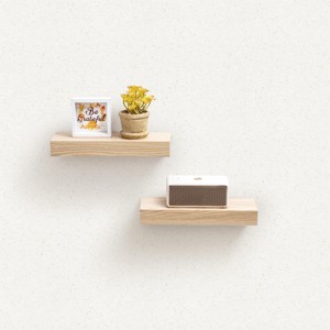 Syemin Decorative Wall Shelf Bathroom Floating Shelf Wall Mounted Shelf Farmhouse Home Decor Display Shelving, Wall Shelves, Beige, 11.81"*3.94"*1.26" - 1 of 4
