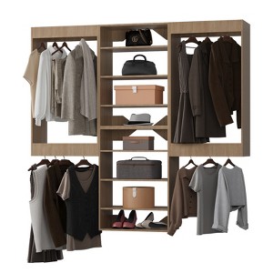 APRILSOUL  Wood Modular Closet System Unit-Customizable Wall Mounted Walk-In Closets for Bedroom or Walk-in Closet - 1 of 4