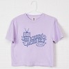 S.W.Smiley Less Screen More Self - Women's Boxy Crop Top Graphic T-Shirt - 3 of 4