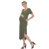 Maternity V-neck Maxi Dress - image 2 of 4