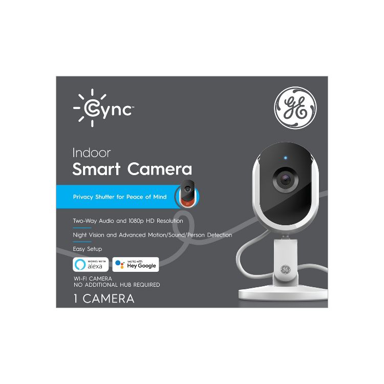 GE CYNC Smart Indoor Security Camera, 1 of 7