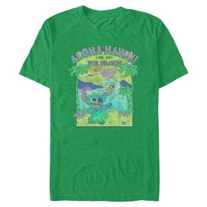Men's Lilo & Stitch Aloha Hawaii Come Visit the Islands T-Shirt - 1 of 3