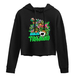 Women's - Teenage Mutant Ninja Turtles Mutant Mayhem - Ninja In Training Cropped Graphic Hoodie - 1 of 2