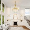 Rennnsan Frandelle 30"W 12-Light Tiered Crystal Vintage Dimmable Chandelier in Gold - 2 of 4