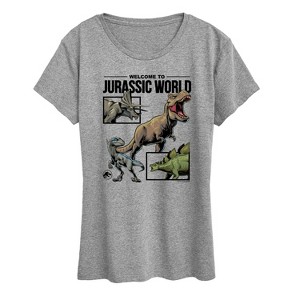 Women's - Jurassic Park - Welcome To Jurassic World Dino Short Sleeve Graphic T-Shirt - 1 of 4