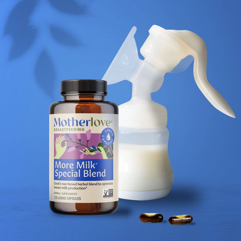 Motherlove More Milk Special Blend Vegan Dietary Supplement Capsules - 120ct, 2 of 3