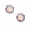 Designs by Gioelli Sterling Silver Amethyst And Created Opal Earrings - 3 of 3