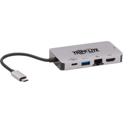 Tripp Lite U442-DOCK6-GY Docking Station - for Notebook/Tablet/Smartphone - 100 W - USB Type C - 3 x USB 3.0 - Network (RJ-45) - HDMI - Thunderbolt