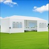 Gulches 10x30' Outdoor Garden Gazebo Wedding Party Tent Canopy Marquee with 8 Removable Sidewalls, White - 2 of 4