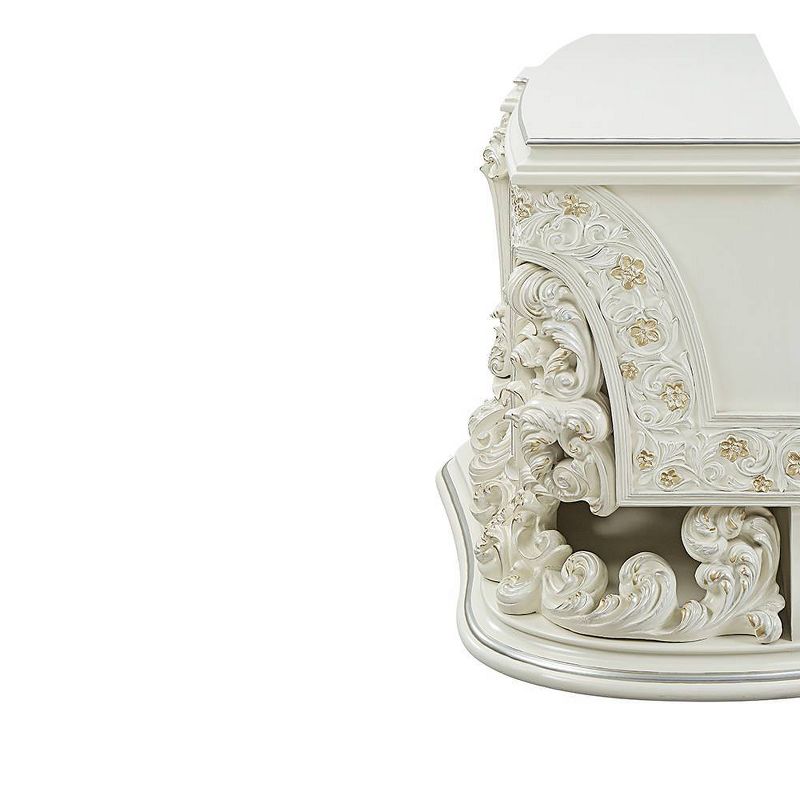82&#34; Adara Decorative Storage Cabinet Antique White Finish - Acme Furniture, 4 of 9
