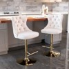 FONTOI 2 PCS Upholstered Barstools with Adjusatble Seat Height, Swivel Bar Stools with Backs for Living Room Kitchen, Beige&Gold, 17.1"*45.6"*18.1" - 4 of 4