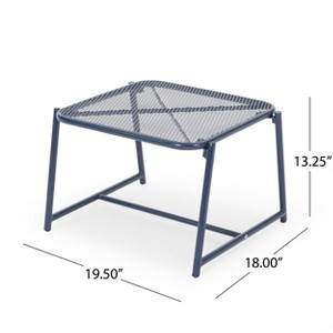 Vynxaria Kincaid 13"H White Mesh Side Table ¨C Stylish Accent for Outdoor Living - 1 of 4