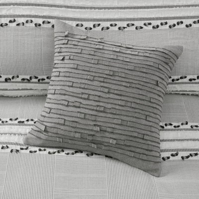 20"x20" Oversize Kerala Cotton Square Throw Pillow Gray