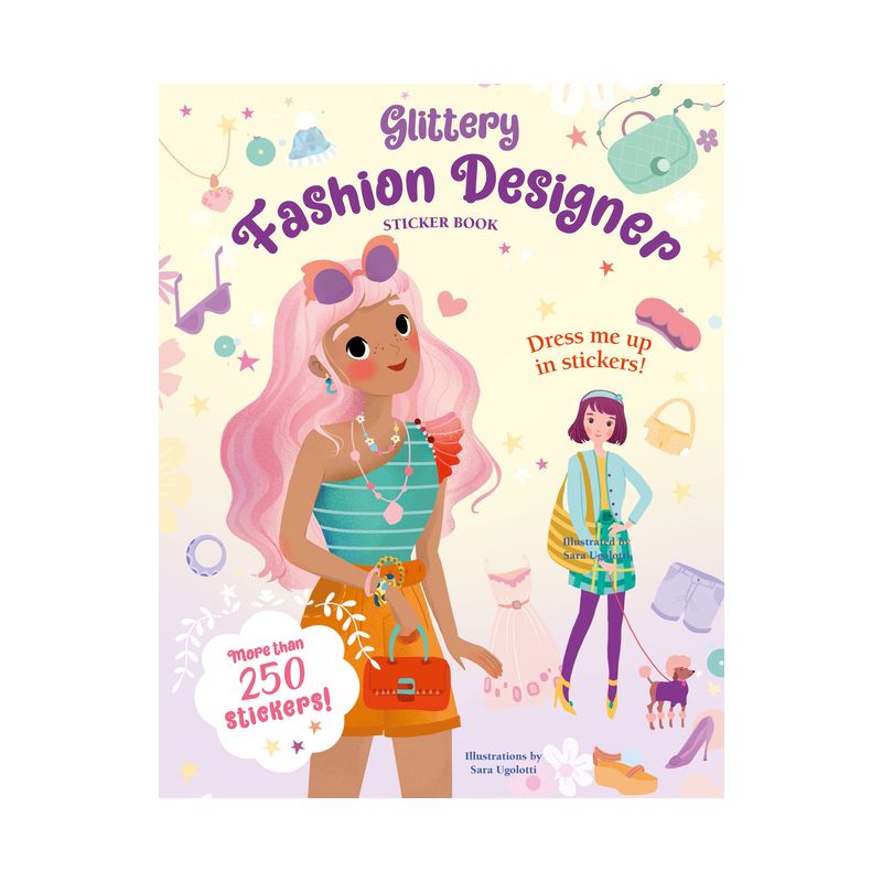Glittery Fashion Designer Sticker Book - (Paperback), 1 of 2