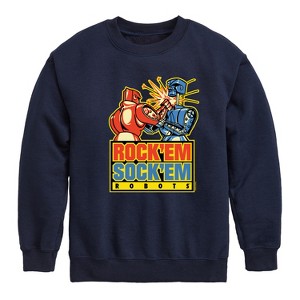 Boys' - Rock 'Em Sock 'Em Robots - Rock 'Em Sock 'Em Robots Graphic Long Sleeve Fleece Sweatshirt - 1 of 4