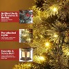 4.5 Ft Pre-Lit Artificial Christmas Tree with 108 Warm White LED Lights, Tabletop Xmas Tree with Red Berries & Pine Cones, Cement Base, Easy Assembly - 4 of 4
