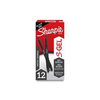 Sharpie S-Gel Metal RT Gel Pen Medium Point Black Ink Dozen (2153580)
