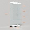 Syemin Decorative Storage Cabinets Tempered Glass Display Cabinet 4-Shelf, Display Cabinet with Lock, Curio Display Cabinet, White, 30.9"*13.58"*65.6" - 3 of 4