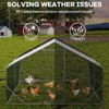Chicken Coop Large Metal Chicken Run for 6/10 Chickens Poultry Cage with Anti-UV Cover and Waterproof for Duck Walk-in Chicken Pen for Yard - 4 of 4