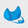 Denim Crescent Shoulder Handbag - Wild Fable™ Blue : Target