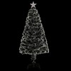 vidaXL 4 ft Artificial Christmas Tree with Stand and Multi-Colored LED- Fiberglass Lighting- Snow Covered Tips- Economical Holiday Decor - 4 of 4