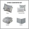 Gulches Cal King 6 Piece Cotton Comforter Set Grey - 2 of 4