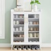 Shoe Cabinet with Glass Doors, 5-Tier Entryway Shoe Organizer Storage Rack - 3 of 4