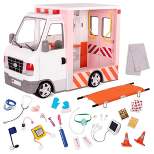 Our Generation Rescue Ambulance Playset with Electronics for 18" Dolls