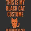 Men's Design By Humans Halloween Introvert Black Cat Costume By Commykaze T-Shirt - 2 of 4