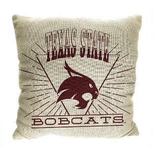 NCAA Texas State Bobcats 26 x 26 Woven Tapestry Pillow - 1 of 4