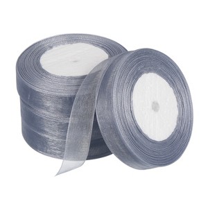 Unique Bargains Soft DIY Crafts Wedding Gift Wrapping Sheer Organza Ribbon 4 Roll - 1 of 4