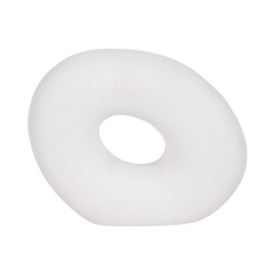 Modern Abstract Ceramic Sculpture - Minimalist White Ceramic Decorative Object for Home, Office & Living Room - Contemporary Accent Decor - 8" White